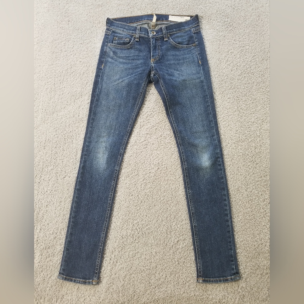 Rag & Bone Medium Wash Skinny Jeans